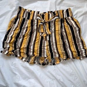 Yellow Striped Shorts